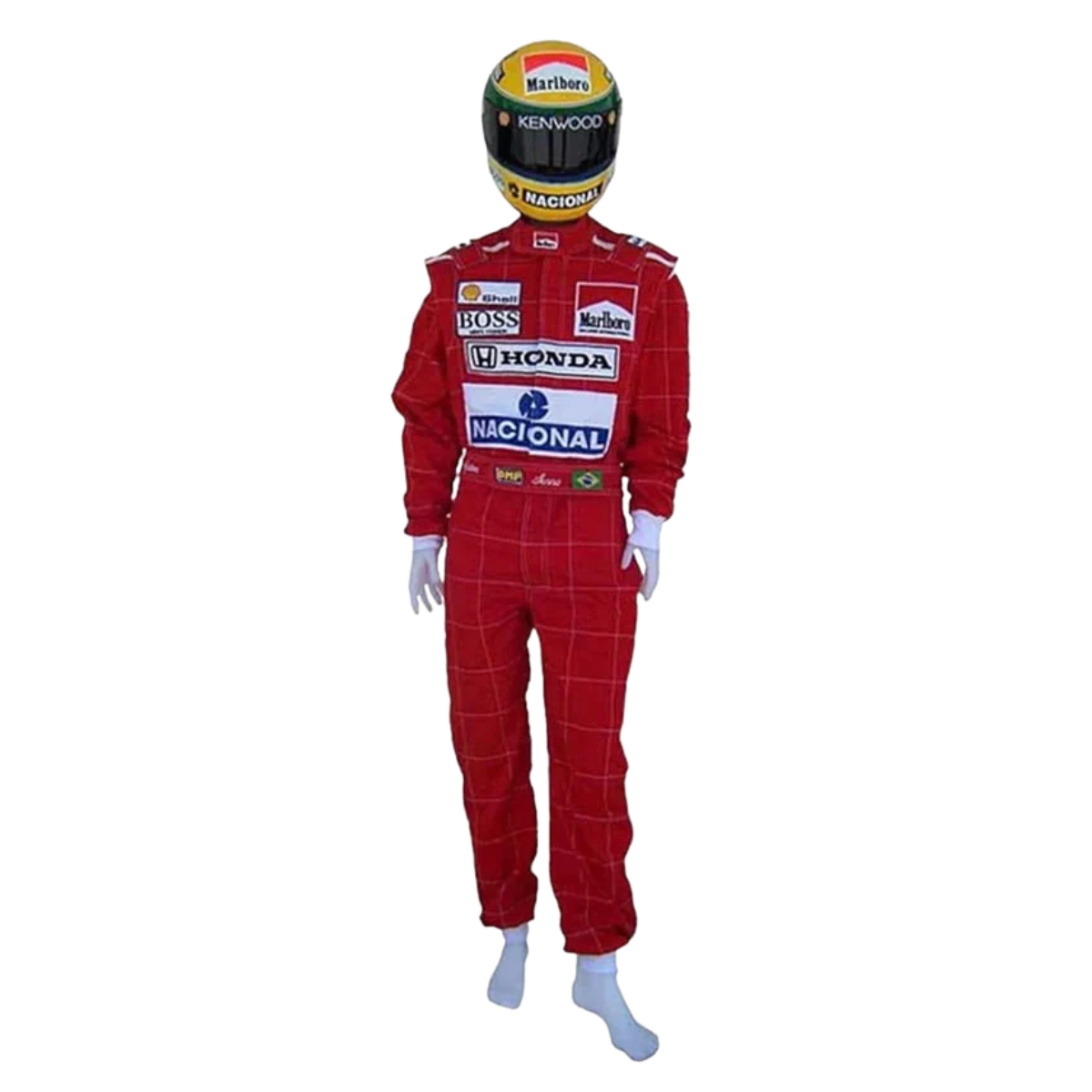 Ayrton Senna 1991 Racing Style Go Kart Suit – Classic Red Motorsport Suit