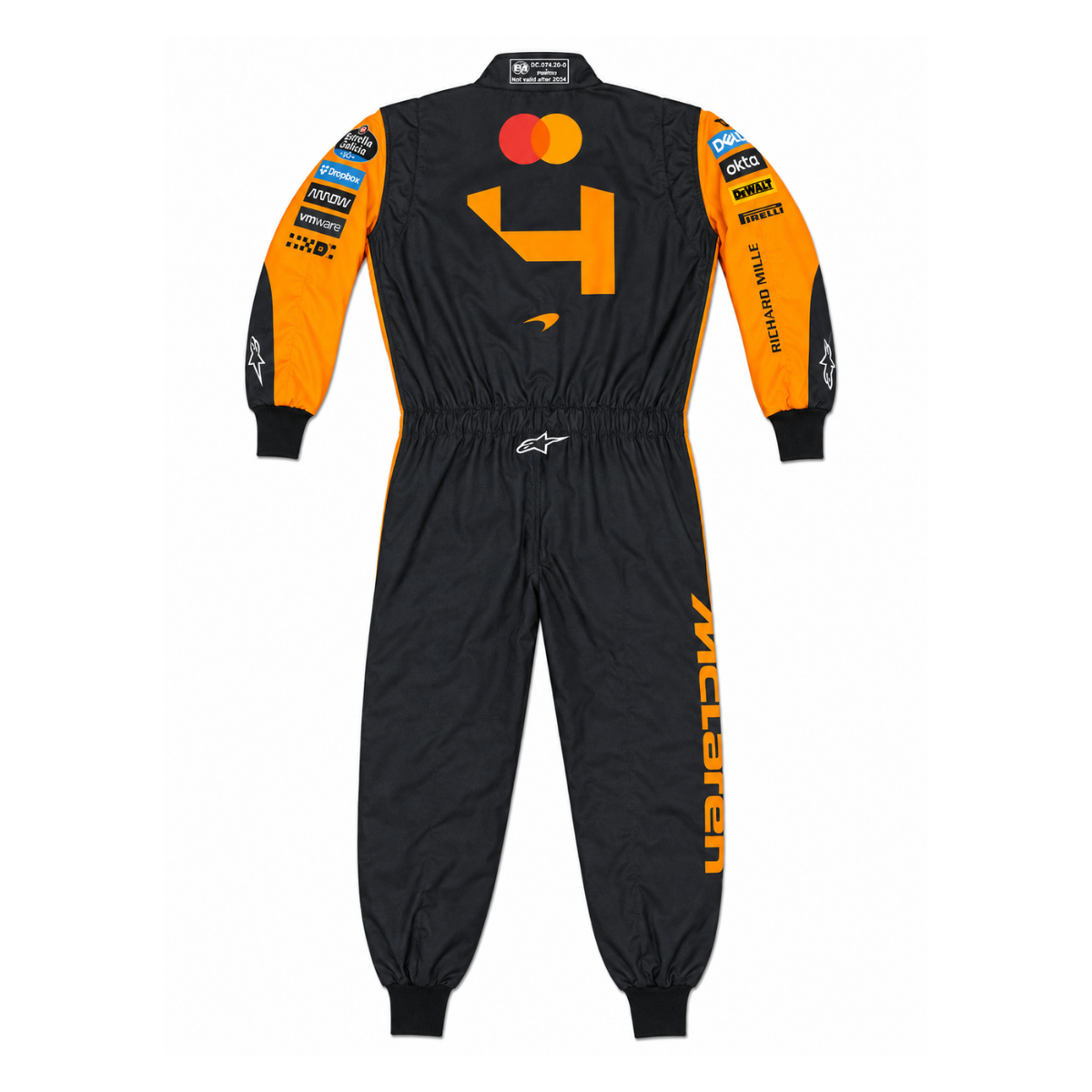 Lando Norris McLaren Orange Black Go Kart Racing Suit