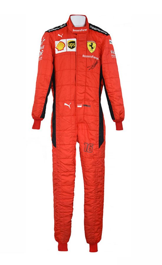 2020 Charles Leclerc Ferrari Racing Suit CIK/FIA Level 2 F1 Go Kart Racing Suit