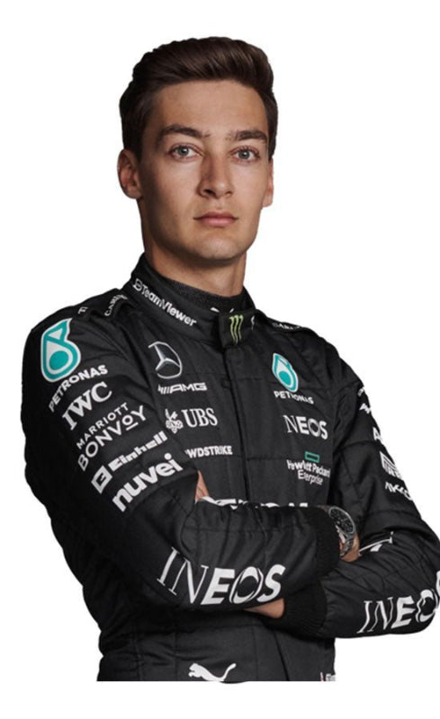 2023 George Russell Mercedes AMG Petronas Racing Suit – CIK/FIA Level 2 Approved | F1 Go-Kart Suit 