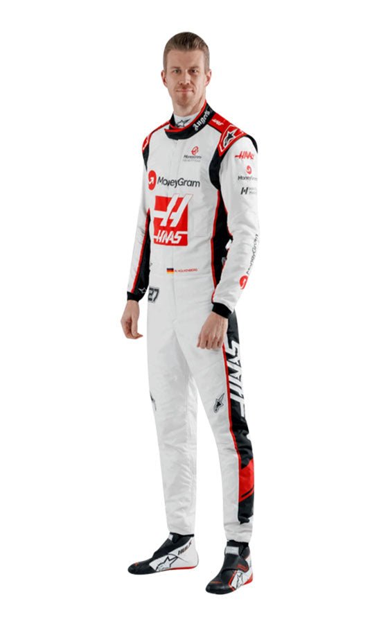 2023 Nico Hulkenberg Haas F1 Racing Suit CIK/FIA LEVEL2 Go Kart Racing Suit