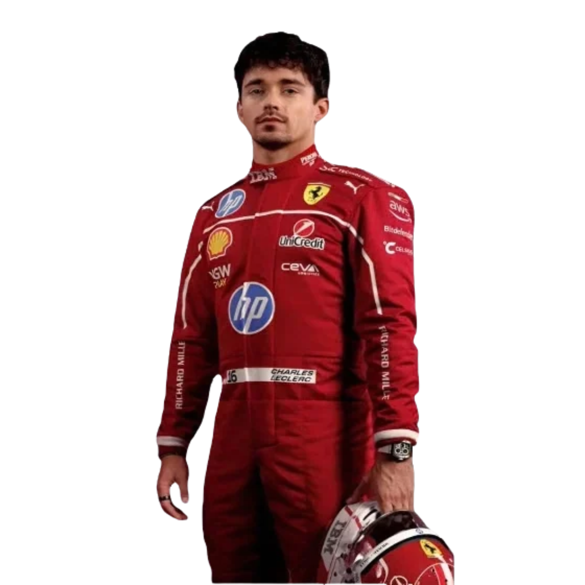 F1 2025 Charles Leclerc Ferrari Go Kart Racing Suit – CIK/FIA Level 2 Approved