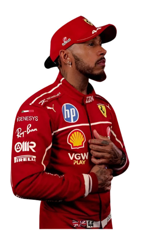 2025 Ferrari F1 Racing Suit – Lewis Hamilton & Charles Leclerc Edition | CIK/FIA Level 2 Go Kart Suit