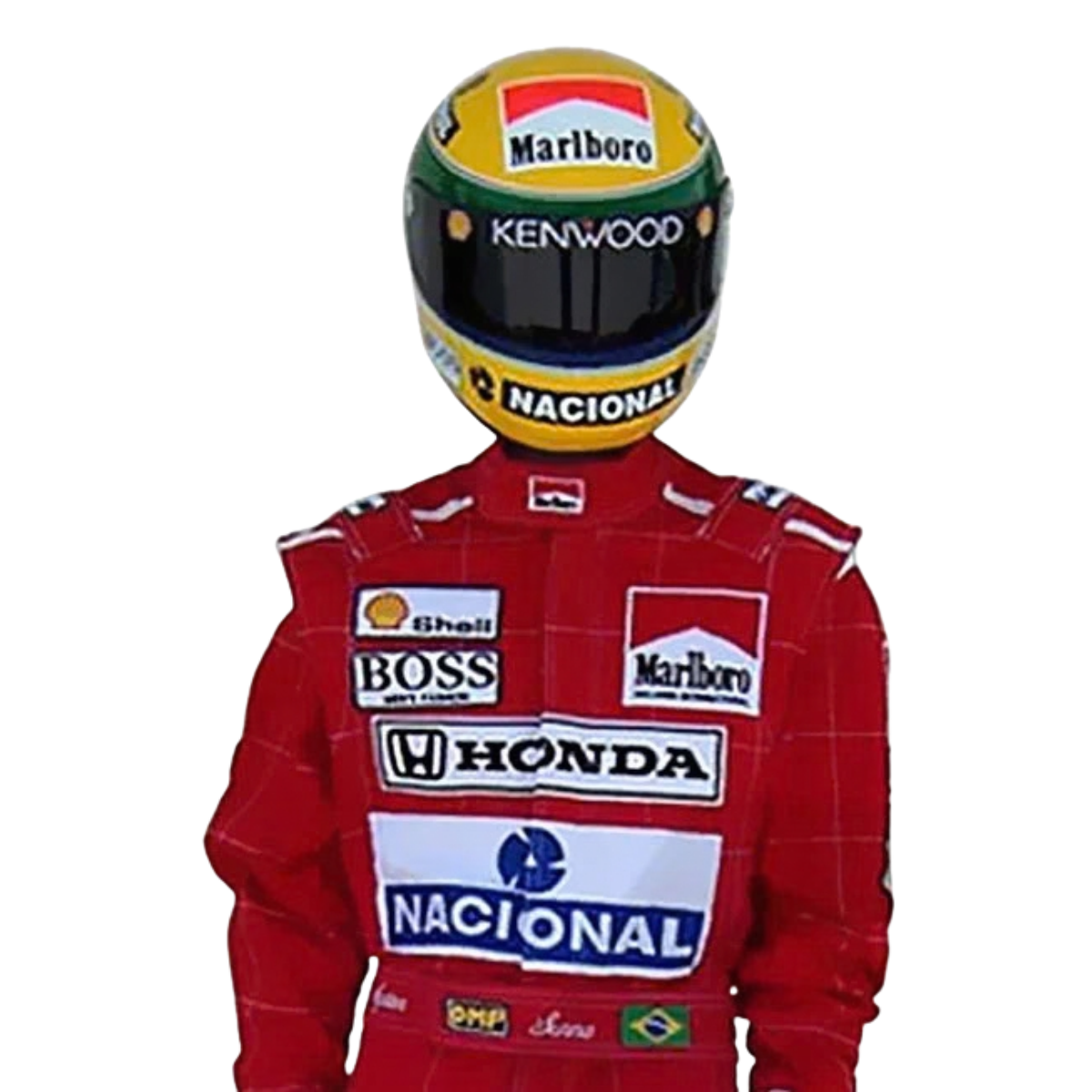 Ayrton Senna 1991 Racing Style Go Kart Suit – Classic Red Motorsport Suit