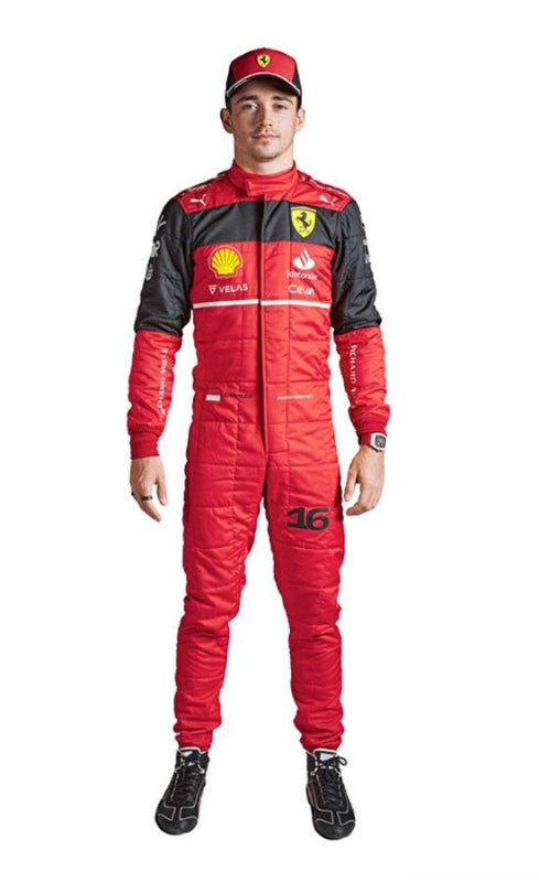 F1 2022 Charles Leclerc Ferrari Go Kart Racing Suit

sajalsports.com