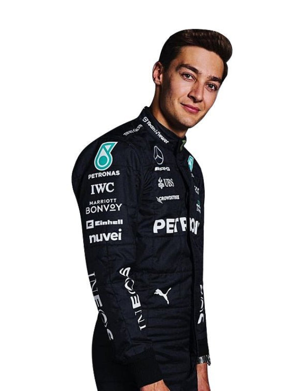 2023 George Russell Mercedes AMG Petronas Racing Suit – CIK/FIA Level 2 Approved | F1 Go-Kart Suit