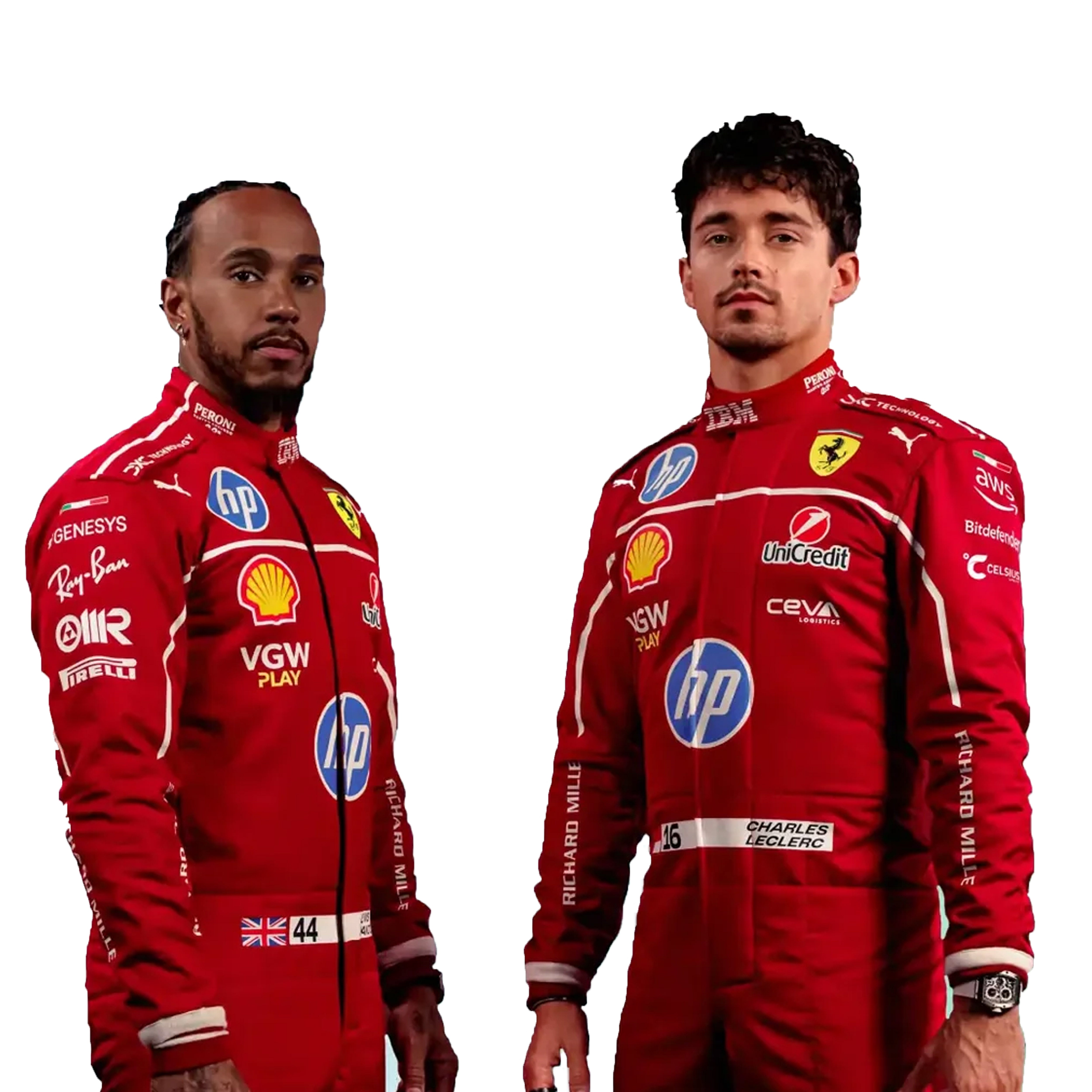 2025 Ferrari F1 Racing Suit – Lewis Hamilton & Charles Leclerc Edition | CIK/FIA Level 2 Go Kart Suit