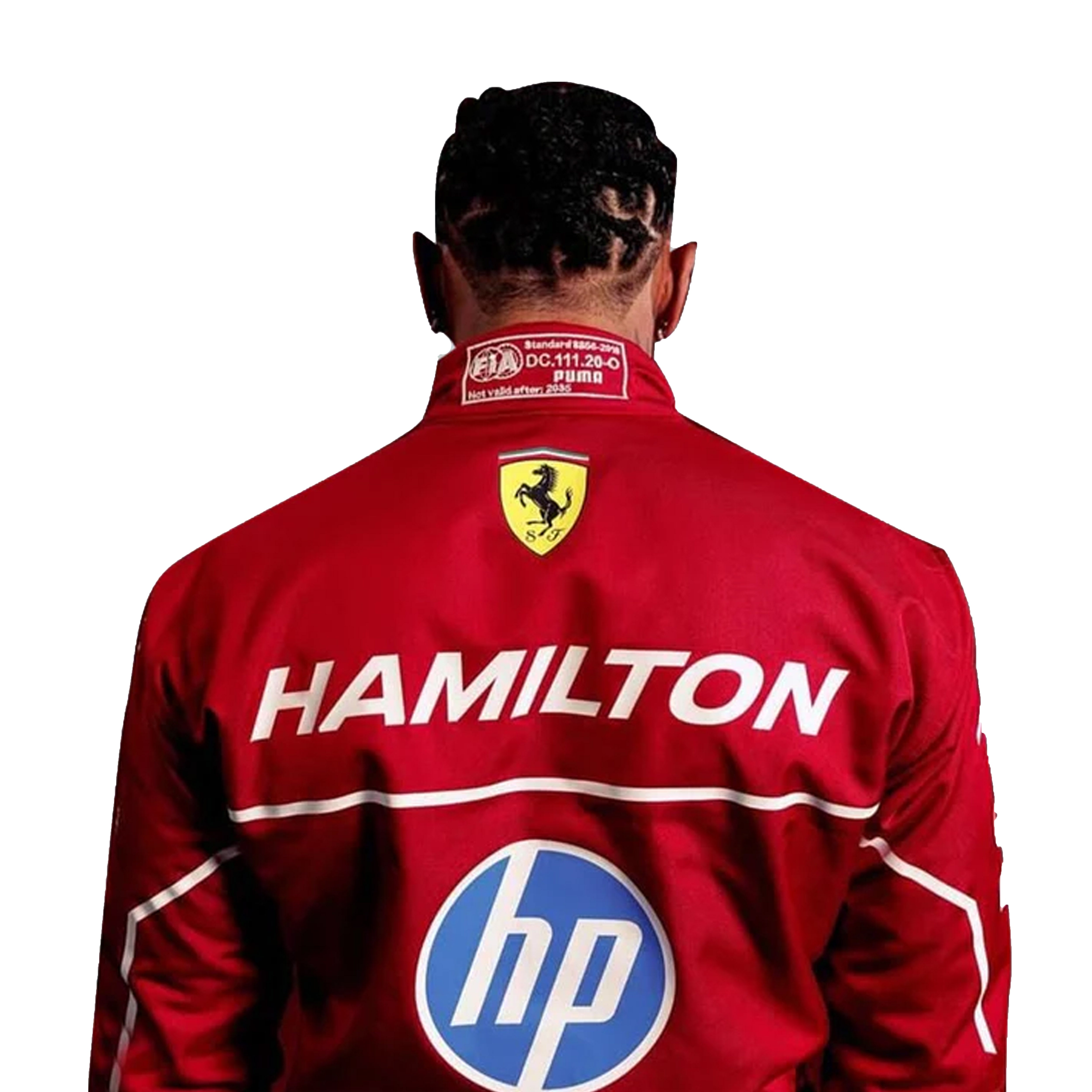 F1 2025 Lewis Hamilton Ferrari Go Kart Racing Suit – CIK/FIA Level 2 Approved