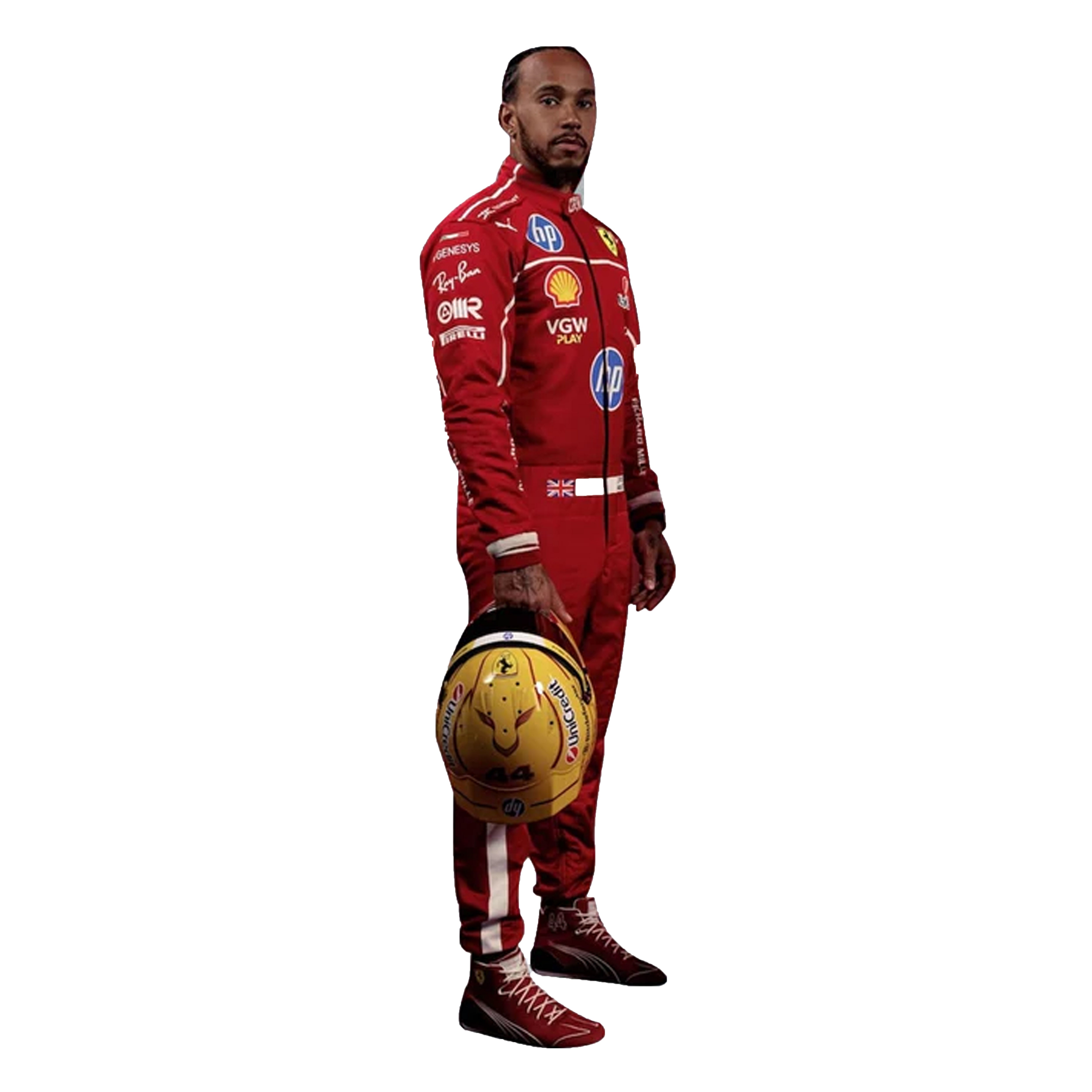 F1 2025 Lewis Hamilton Ferrari Go Kart Racing Suit – CIK/FIA Level 2 Approved