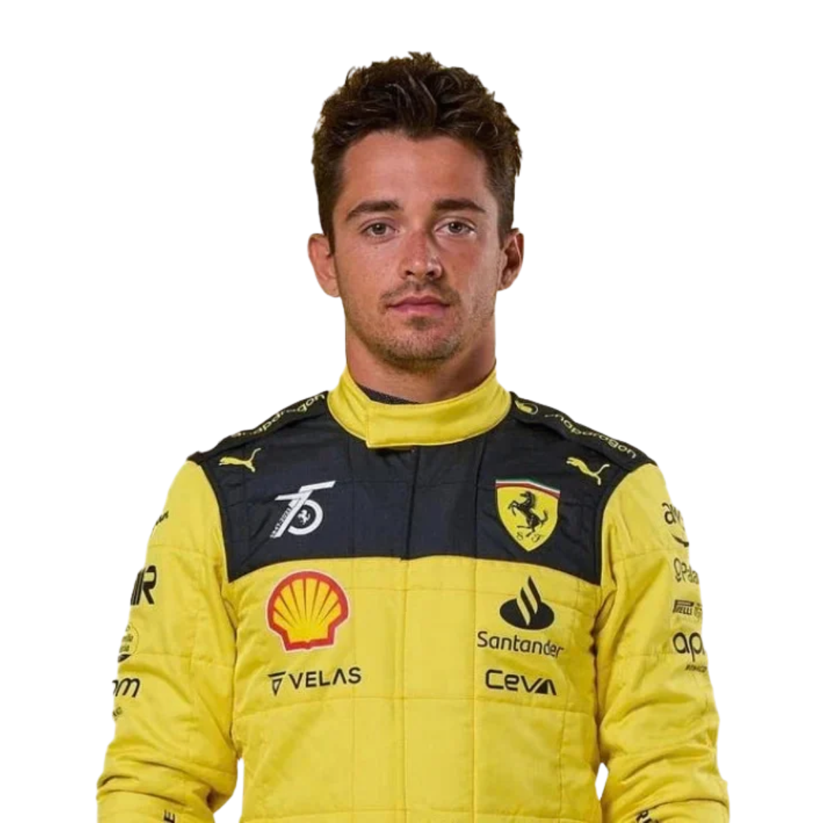 Charles Leclerc #16 Yellow Ferrari Racing Go Kart Suit