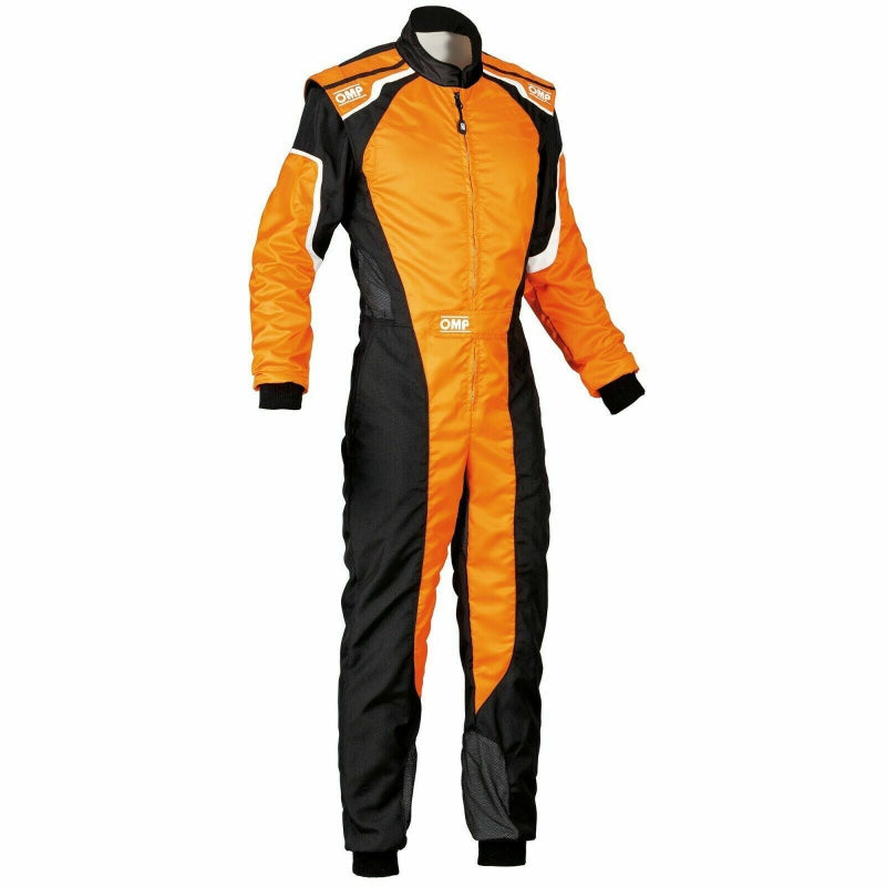 F1 Orange & Black OMP Go-Kart Racing Suit – CIK/FIA Level 2 Approved